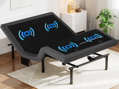 Pipishell Queen Adjustable Bed Frame with Massage, Electric Bed Base with Head &