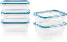Snapware Plastic Food Storage Containers 5 Pack 3 Cup Leakproof Airtight