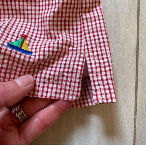 New! Monday’s Child Red Gingham Skort With Sailboat Embroidery, Girls Size 4 - Picture 7 of 11