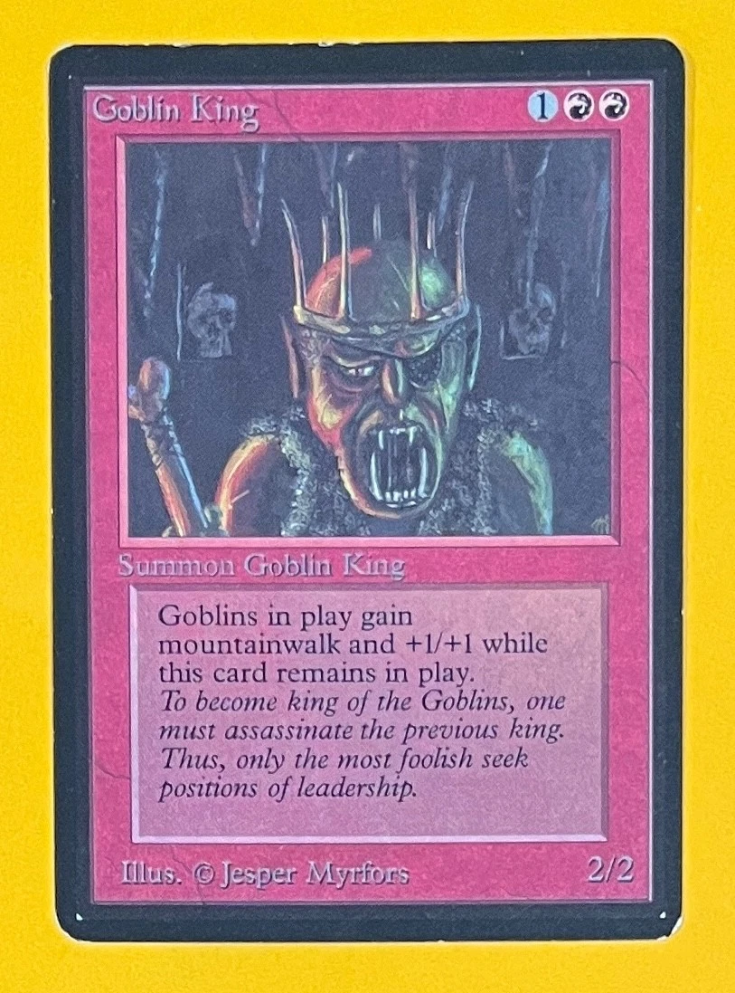 Goblin King Magic: The Gathering Individual Trading Card Games for