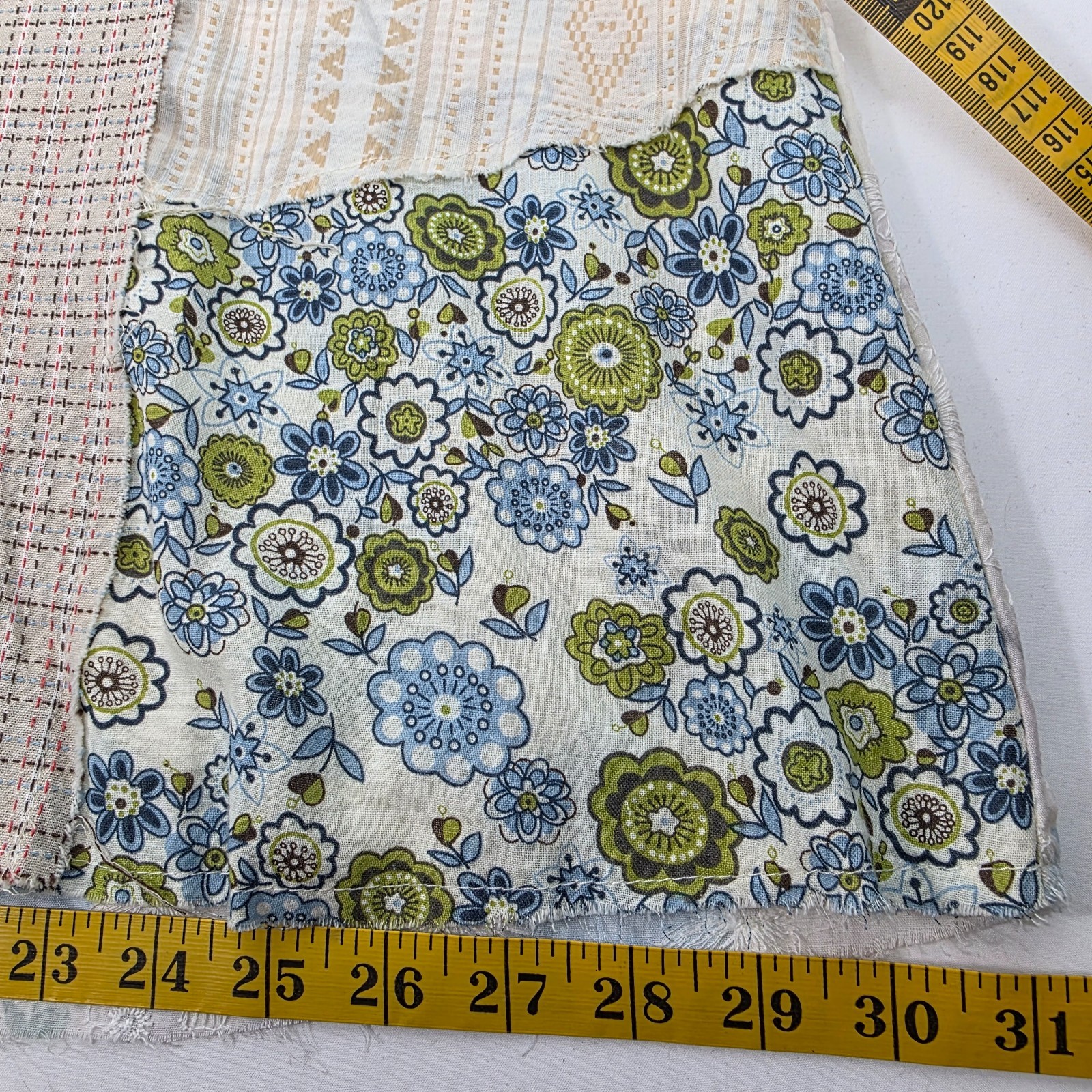 POL Patchwork Shirt Multi Varied Texture Print 3/… - image 20