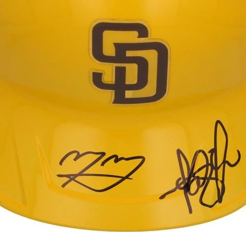 Manny Machado & Fernando Tatis Jr. Padres Signed Chrome Replica Batting Helmet - Image 2 of 2
