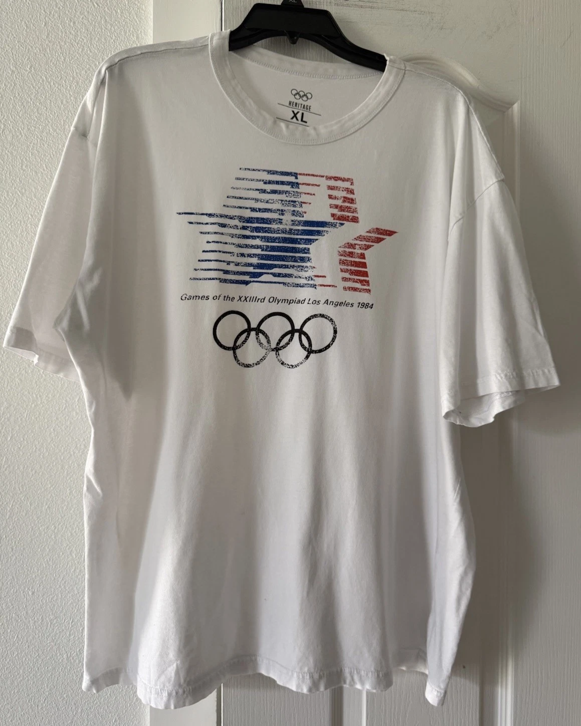 Olympic Heritage Los Angeles 1984 Olympics Oversized T Shirt XL LA84 image 1