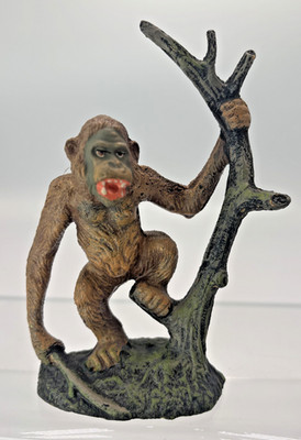 Vintage Large Hausser Elastolin Composite Ape or Monkey w/ tree  1930's (X)
