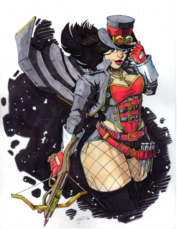 Zenoscope's Liesel Van Helsing 8x11 Pinup By Trever Scott Cameron