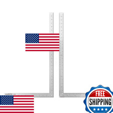 Kearing 24x14" L-Square Ruler w/ Multi-Scale French Curve for Sewing  Design