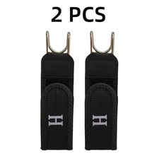 2PCS Tactical Metal Hook Elastic Belt Buckle-Less Invisible Waist Belt Closure