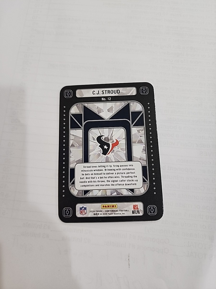 2024 Panini Contenders CJ Stroud Crown Jewels SP Case Hit Texans