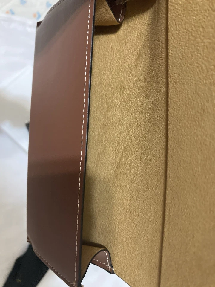 Celine Sunglasses Case Wristlet Brown Leather with Logo - Image 4 of 4