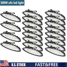 20Pack 500W UFO Led High Bay Light Commercial Industrial Warehouse Factory Light
