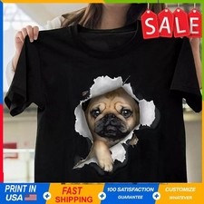 Pug Tshirt, Pug T Shirt, Cute Pug Puppy Shirt, Pug T-Shirt