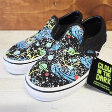 Vans Kids Size 3 Cosmic Glow Canvas Classic Slip On Sneakers Shoe
