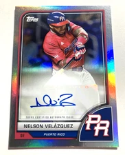 2023 Topps World Baseball Classic NELSON VELAZQUEZ Auto - Puerto Rico / Royals