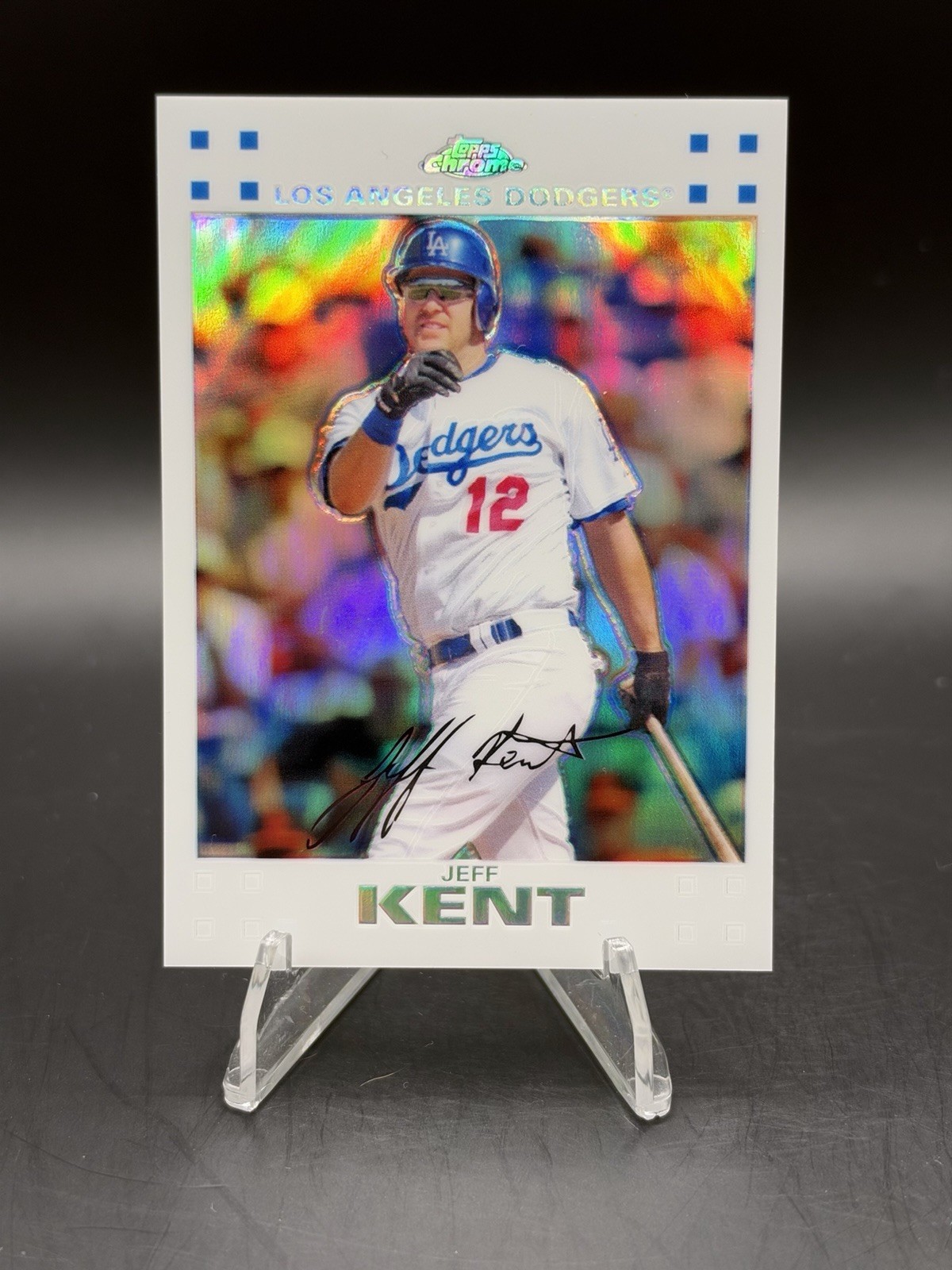 2007 Topps Chrome Jeff Kent #54 White Refractor /660 Los Angeles Dodgers