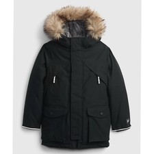 Gap Kids Boys Cold Control Ultra Max Parka Jacket Size Small 6-7 Black