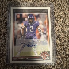 2024 Score Rookies Signatures Insert #357 JOSH NEWTON Signed Auto ROOKIE Card RC