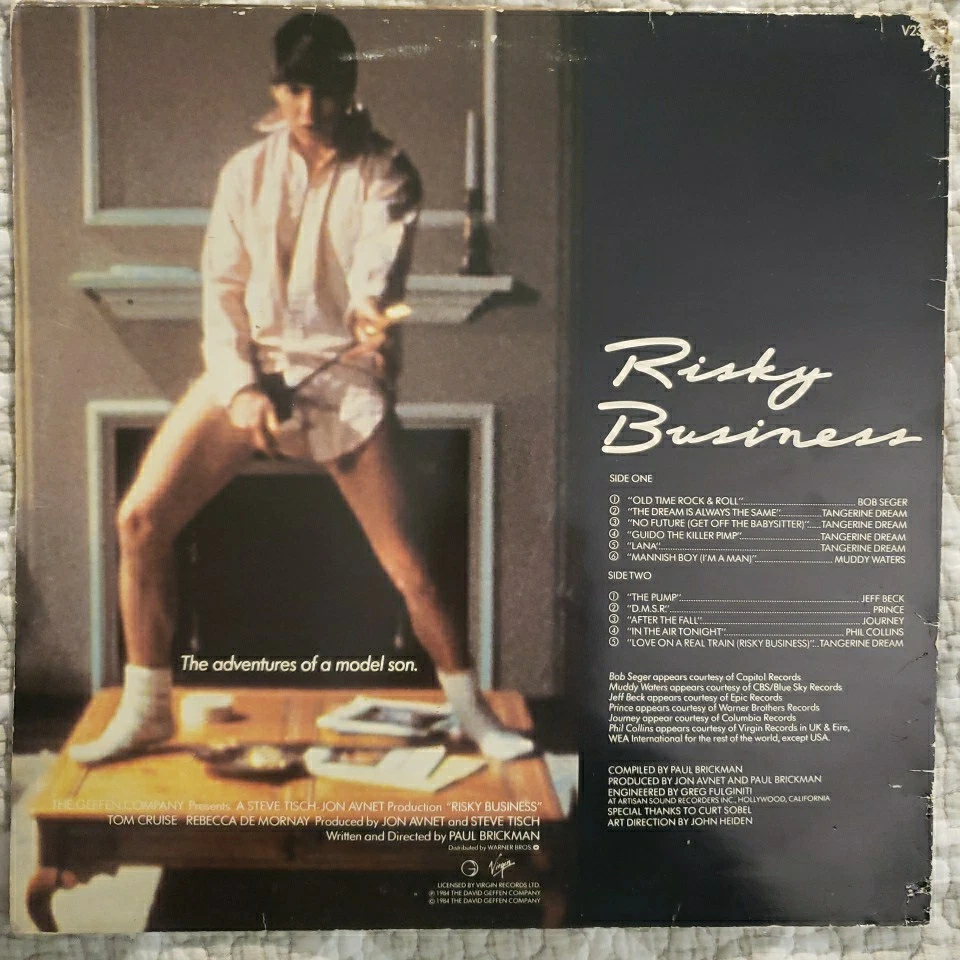 Risky Business Soundtrack LP Vinyl Record Virgin Records V2302 1984 Foto 2 de 4