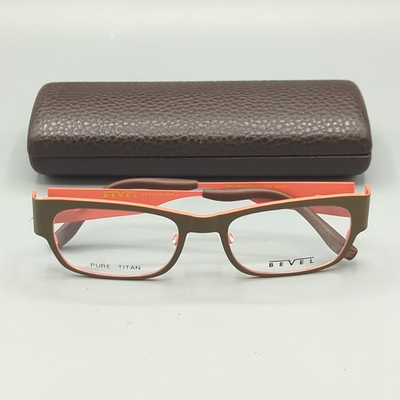 #ad Bevel Eyeglasses 8623 Shark Biscuit ORBD Olive Orange Japan 52 19 Frame Only $149.99