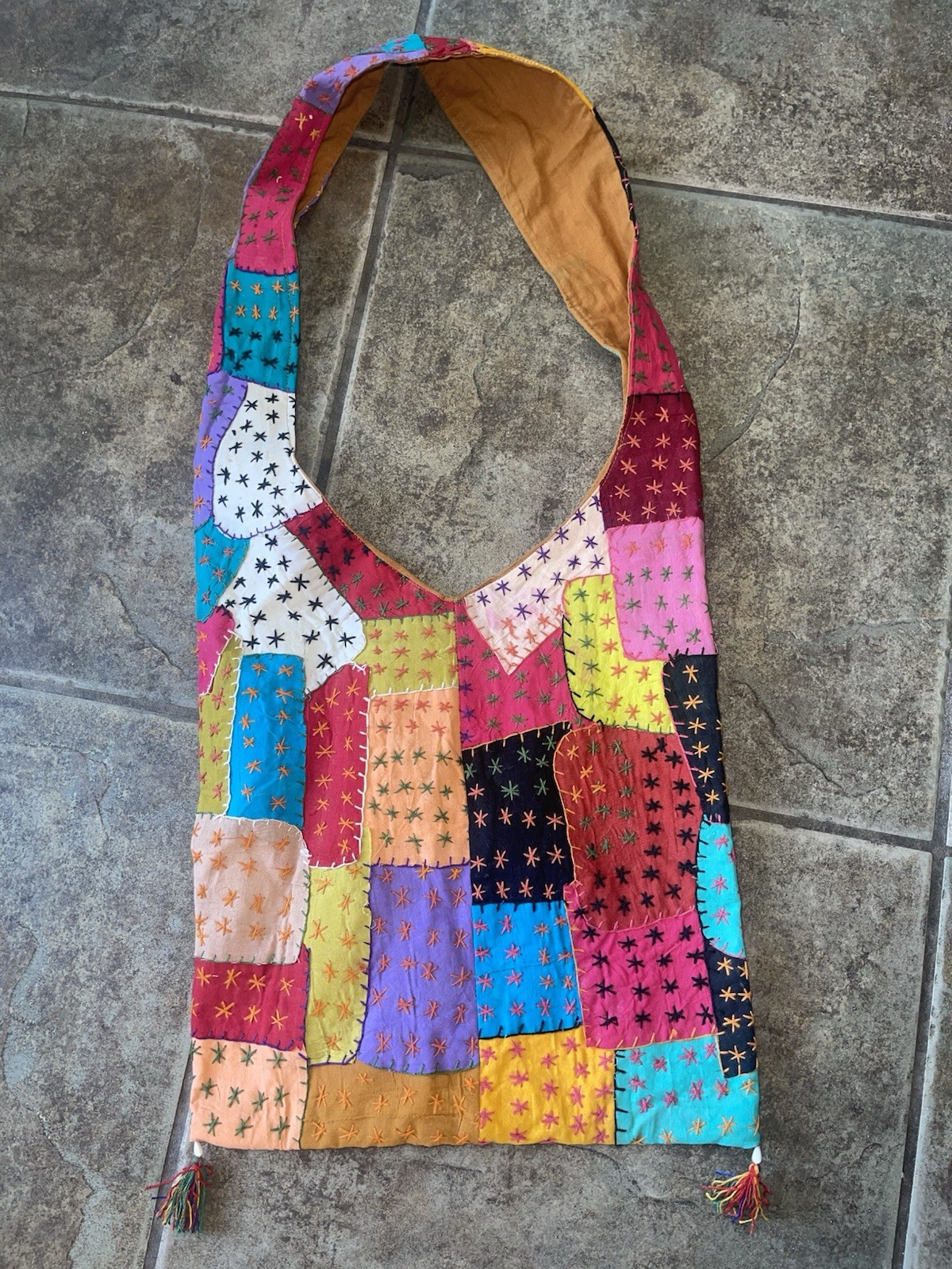 Boho Embroidered Patchwork Crossbody Shoulder Mul… - image 4