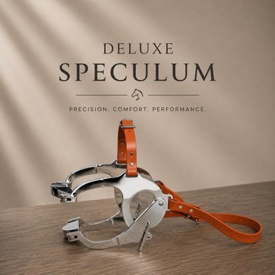 Equine Dental Super Deluxe Speculum Horse Mouth Gag Strap and Rubber Bite Plates