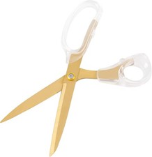 Acrylic Gold Scissors, 9 Ultra- Titanium Coated Blades and