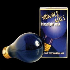 75W Wonder Lites Standard Base Black Light Bulb - UV Glow Party Effect Lamp