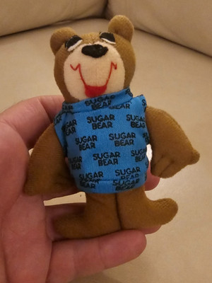 Vintage Sugar Bear Super Sugar Crisp Müsli Premium Mini Plüsch Puppe Figur