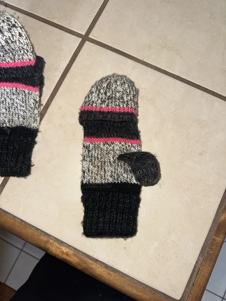 Guantes de dueño American Eagle rosa y negro manopla mujer/niña Foto 4 de 4