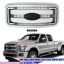 Grille Assembly For 2011-2016 F-250 F-350 Super Duty Ingot Silver Bumper Grill