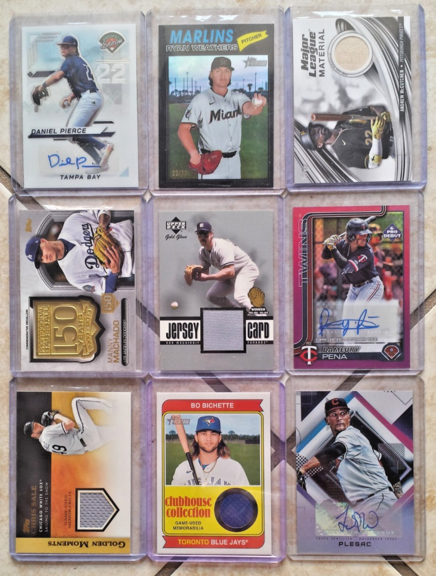 HUGE AUTO, JERSEY, GAME USED, ROOKIE, BASEBALL CARD LOT!!! LOADED!!! view 2