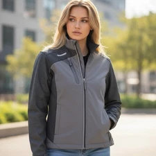 North End Charcoal Gray Nylon With Fleece Lining Size Medium Woman’s Jacket