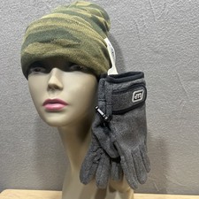 Lot Of Gap /Old Navy fleece gloves  Hat in a Gray /Camo Color with grip palms.
