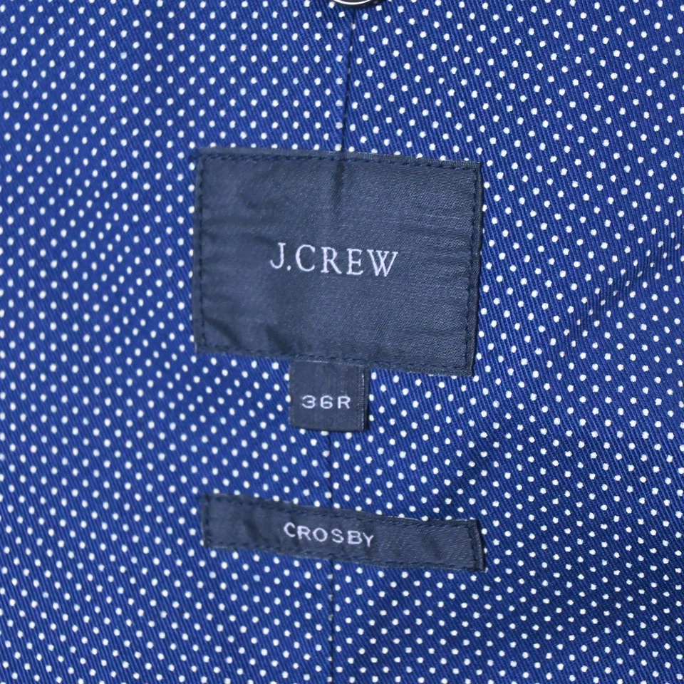J.Crew 38R Azul Punto Pin Algodón C4827 Crosby Hombres Blazer Traje Chaqueta Abrigo Deportivo Foto 4 de 4