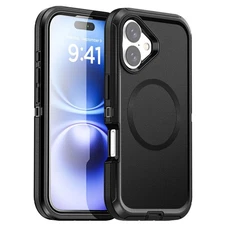 Case MagSafe Heavy Duty Shockproof Magnetic Cover For iPhone 16 Pro Max/ 16 Plus