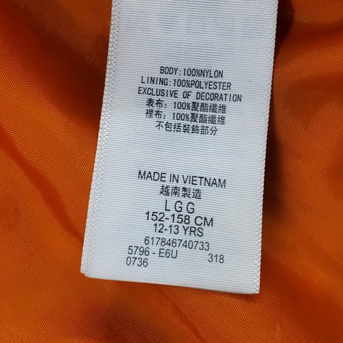 Levis Jacket Youth Large Green Bomber Patch Nylon Orange Lining Boys 12-13 Years - Picture 8 of 15