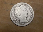 1907-S Barber Quarter circulated/ungraded silver readable