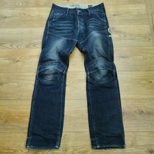 G-Star 5620 Heritage Embro Jeans Herren W33 L32 Blau Tapered Leg Denim Biker Cinch