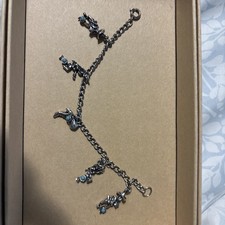 Vintage 6.75 Sterling Silver Charm Bracelet C...