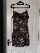 Pink Vanilla Leopard Lace Dress Size M (10-12) New With Tags