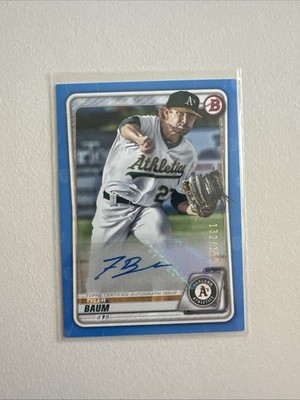 2020 Bowman Prospects Auto Blue /150 Tyler Baum #PA-TB Auto