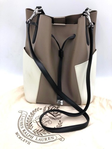 Lauren Ralph Lauren Cowhide 2-Way Shoulder Bag Beige Off-White Used