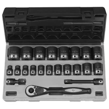 Grey Pneumatic 82222 1/2" Drive 12-Point Fractional Socket Set SAE, 22 Pieces
