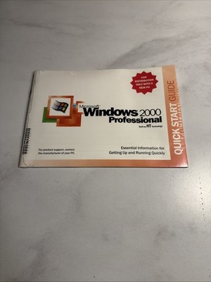 Microsoft Windows 2000 Professional Quick Start Guidebooklet with Disc *SEALED*