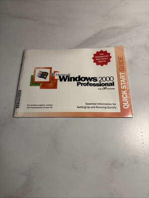 #ad Microsoft Windows 2000 Professional Quick Start Guidebooklet with Disc *SEALED* $60.74