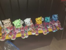 Ty Beanie Babies Peace Bear Multicolor Plush Lot of 6 with Tags