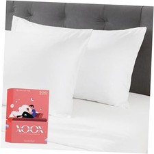 100 Cotton Pillowcases Standard/Queen Size Standard / Queen Pillowcases White