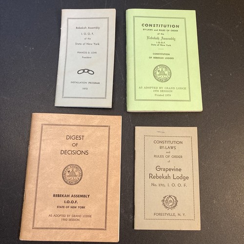 Rebekah Assembly IOOF New York Independent Order of Odd Fellows Book Lot