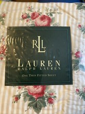 Lauren Ralph Lauren Marseilles Stripe Twin Fitted Sheet - Vintage USA MADE SHT
