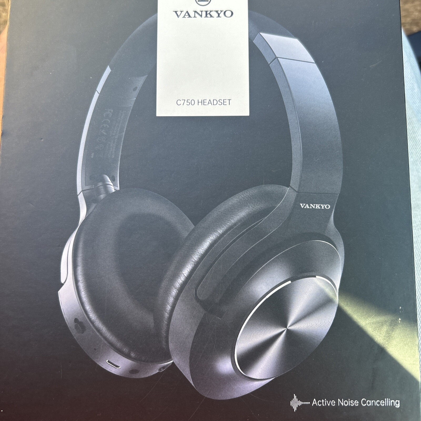 VANKYO C750 Headphones Active Noise Cancelling Headphones Over Ear with Mic Blac-image