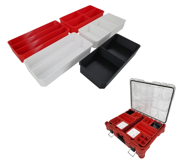 Milwaukee Packout Organizer Compatible Long Nesting Bin 3rd Height